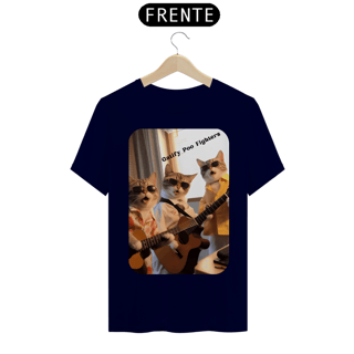 Nome do produto T-Shirt Quality – Gato -Banda Gatify Poo Fighters