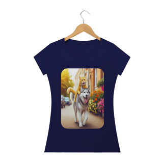 Nome do produto Camiseta Baby Classic Long- Camiseta Gatos e Husky