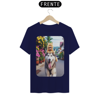 Nome do produto T-Shirt Classic - Camiseta Gatos e Husky