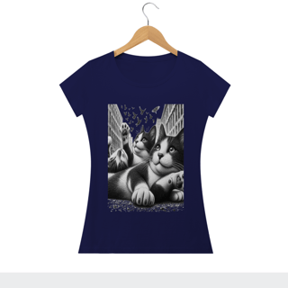 Nome do produto Camiseta Baby Long Classic - Gato Batman