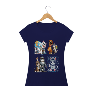 Nome do produto Camiseta Baby Classic Long- Quadro Gatos