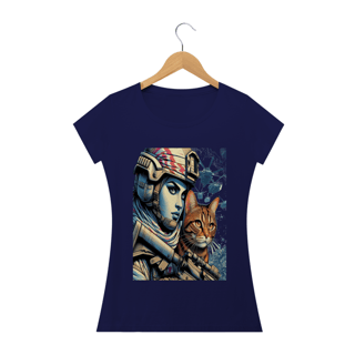 Nome do produto Camiseta Baby Long Classic- Gato e Soldada