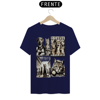 Nome do produto T-Shirt Classic - 4 gatos e 1 cachorro
