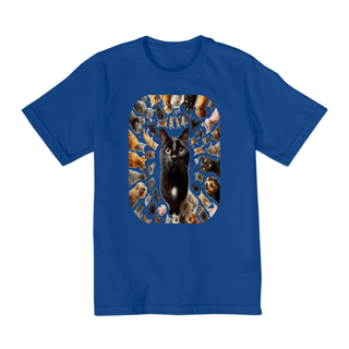 Nome do produto Camiseta Quality Infantil 10a/14a –Gato Preto