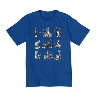 Nome do produto Camiseta Quality Infantil 10a/14a - Camiseta Gatos e cachorro Coletânea