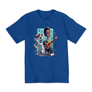 Nome do produto Camiseta Quality Infantil 10a/14a - Camiseta cachorro Tocando