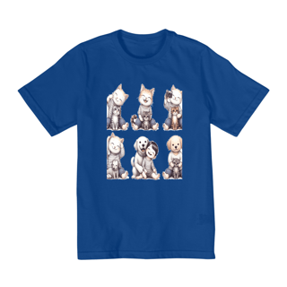 Nome do produto Camiseta Quality Infantil 2a/8a - Camiseta coletânea bebê gatos e cachorro