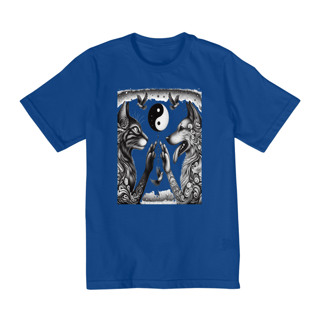 Nome do produto Camiseta Quality Infantil 10a/14a - Harmonia Gato e Cão