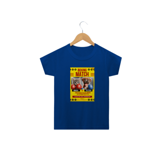 Nome do produto Camiseta Classic Infantil 2a/14a - Boxe GatoXCão Peso Pulga -Amarelo