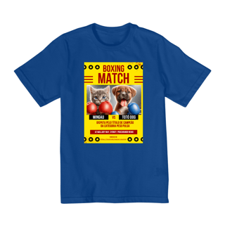 Nome do produto Camiseta Quality Infantil 2a/8a - Boxe GatoXCão Peso Pulga -Amarelo