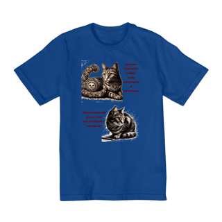 Nome do produto Camiseta Quality Infantil 10a/14a- Gato em desenho Lápis II