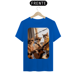 Nome do produto T-Shirt Quality – Gato -Banda Gatify Poo Fighters