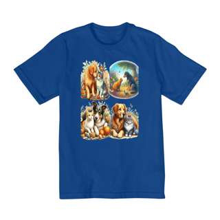 Nome do produto Camiseta Quality Infantil 10a/14a - Gatos&Cães