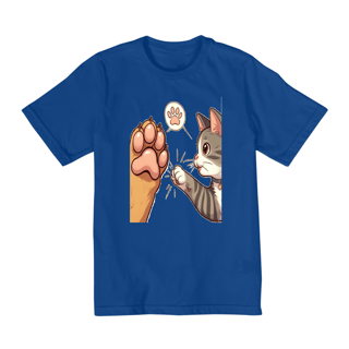 Camiseta Quality Infantil 2a/8a -Amizade cão e gato