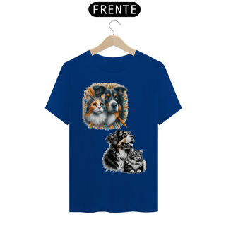 Nome do produto T-Shirt Classic -  Gato e o cão- Amizades 