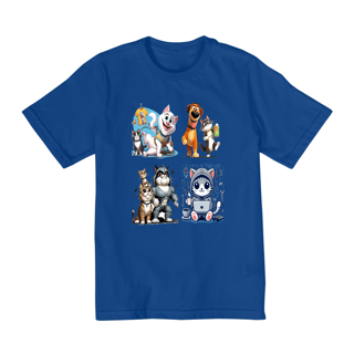 Nome do produto Camiseta Quality Infantil 2a/8a - Quadro Gatos
