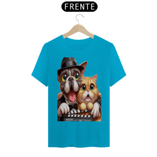 Nome do produto T-Shirt Classic - Gato e cachorro claquete