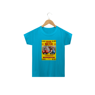 Nome do produto Camiseta Classic Infantil 2a/14a - Boxe GatoXCão Peso Pulga -Amarelo