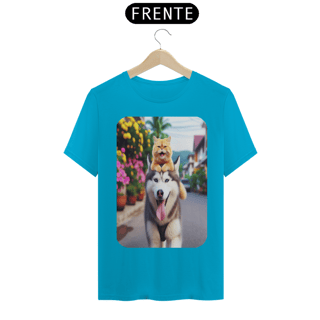 Nome do produto T-Shirt Classic - Camiseta Gatos e Husky