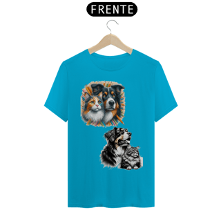 Nome do produto T-Shirt Classic -  Gato e o cão- Amizades 
