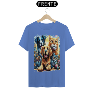 Nome do produto T - Shirt Estonada - Amigos para sempre - Gatos e Cães