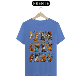 Nome do produto T-Shirt Estonada –  Gatos e cachorro Coletânea IV