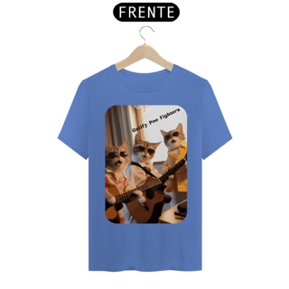 Nome do produto T-Shirt Estonada – Gato -Banda Gatify Poo Fighters