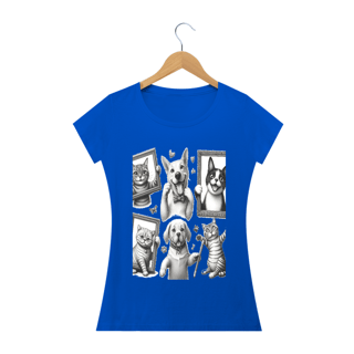 Nome do produto Camiseta Baby Long Quality –Gatos e cachorro Coletânea III