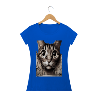 Nome do produto Camiseta Baby Classic Long - Gato Frontal
