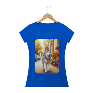 Nome do produto Camiseta Baby Classic Long- Camiseta Gatos e Husky