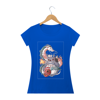 Nome do produto Camiseta Baby Long Quality – Neko e o Dragão