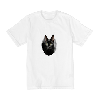 Nome do produto Camiseta Quality Infantil 10a/14a - Gato Preto