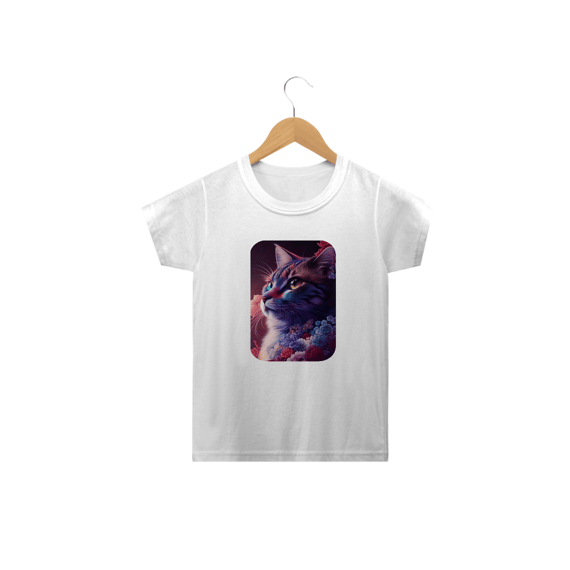 Camiseta Classic Infantil 2a/14a - Gata Pintura