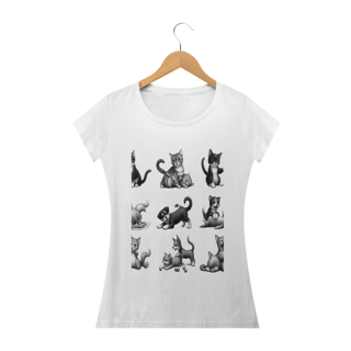 Nome do produto Camiseta Baby Long Classic -Gatos e cachorro Coletânea