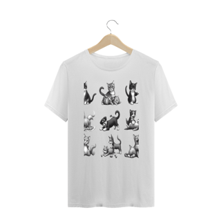 Nome do produto T-Shirt PLUS SIZE - Gatos e cachorro Coletânea