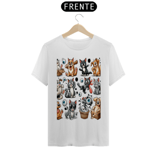 Nome do produto T-Shirt Classic - Gatos e cachorro Coletânea II