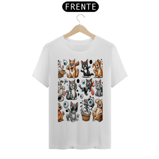 Nome do produto Camiseta Baby Long Quality –Gatos e cachorro Coletânea II