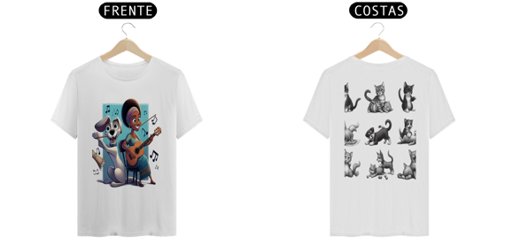 T- shirt Quality - Camiseta cachorro Tocando V/F