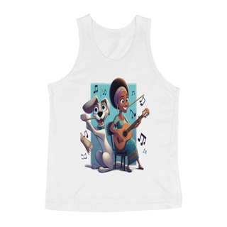 Nome do produto Regata Masculina- Camiseta cachorro Tocando