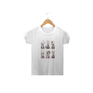 Nome do produto Camiseta Classic Infantil 2a/14a -Camiseta coletânea bebê gatos e cachorro