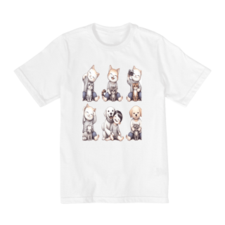 Nome do produto Camiseta Quality Infantil 10a/14a- Camiseta coletânea bebê gatos e cachorro