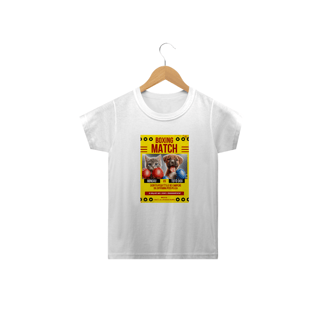 Camiseta Classic Infantil 2a/14a - Boxe GatoXCão Peso Pulga -Amarelo