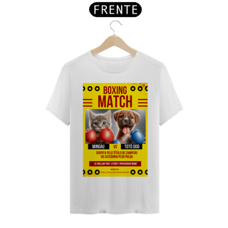 Nome do produto T- shirt Quality - Boxe GatoXCão Peso Pulga -Amarelo