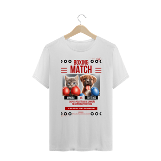 T-Shirt PLUS SIZE - Boxe GatoXCão Peso Pulga