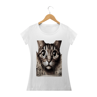Nome do produto Camiseta Baby Classic Long - Gato Frontal