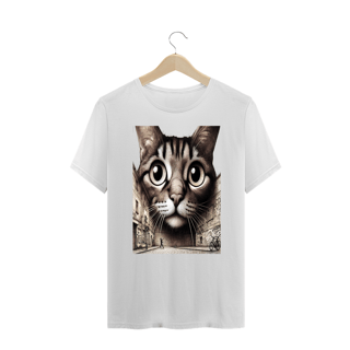 Nome do produto T-Shirt PLUS SIZE - Gato Frontal