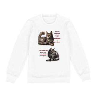 Nome do produto Moletom Unissex -  Gato em desenho Lápis II
