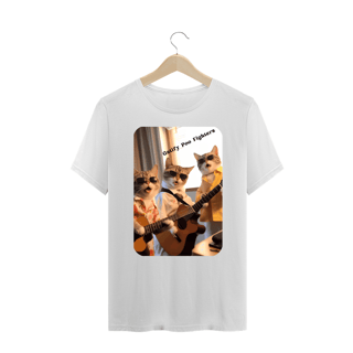 Nome do produto T-Shirt PLUS SIZE - Gato -Banda Gatify Poo Fighters