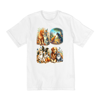 Nome do produto Camiseta Quality Infantil 10a/14a - Gatos&Cães
