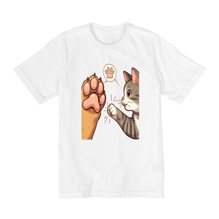 Nome do produto Camiseta Quality Infantil 2a/8a -Amizade cão e gato
